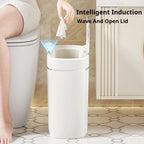 Cubo de basura con Sensor inteligente estrecho de 7/9L, cesta de basura automática con tapa, cubo de basura de escritorio, cubo de basura impermeable para inodoro