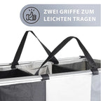 Cesta de lavandería de 3 rejillas, organizador de ropa sucia plegable, cesta de almacenamiento impermeable para baño, contenedores plegables para ropa y juguetes