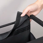 Hzuaneri Cesto para la colada 3 compartimentos, 3 x 46 L, Colector de ropa con 2 estantes, Clasificador de ropa, Bolsa para la colada extensible