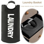 Bolsa de lavandería impermeable de 82L, cesta de lavandería plegable de gran capacidad, cesta de almacenamiento de ropa con asa para lavandería y dormitorio