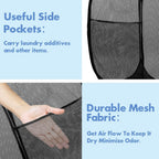 Cesta de lavandería plegable para ropa sucia, cesto emergente de malla, bolsa de almacenamiento de juguetes para el hogar, baño, dormitorio, viaje, 1-10 Uds.