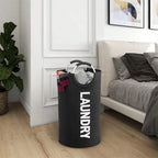 Bolsa de lavandería impermeable de 82L, cesta de lavandería plegable de gran capacidad, cesta de almacenamiento de ropa con asa para lavandería y dormitorio