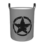 Cesto para la colada táctico militar con forma de estrella y calavera, cesta grande para la colada, cestas plegables para ropa sucia para guardería, dormitorio, decoración del hogar