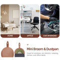 1 Juego de Mini escoba recogedor, cepillo limpiador de escritorio pequeño de plástico para Interior de coche, hogar, oficina, escritorio, Mini escoba y recogedor