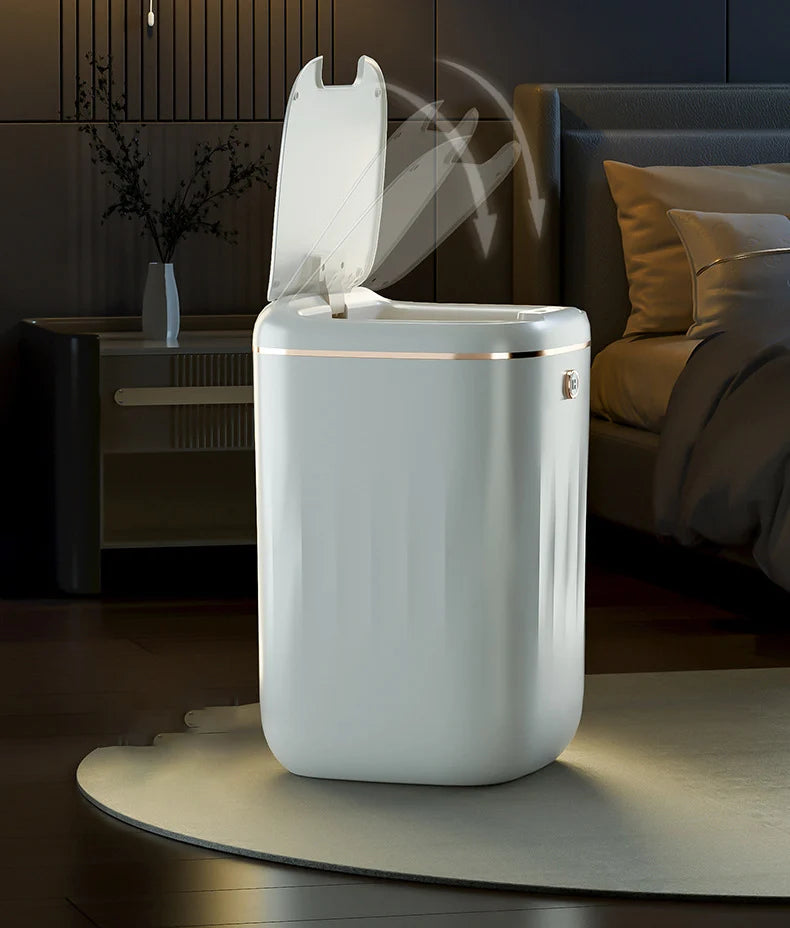 Cubo de basura inteligente para baño de 24/20L, cubo de basura con Sensor automático, cubo de basura de inducción de gran capacidad para cocina y baño