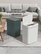 Cubo de basura con Sensor inteligente sin contacto, 15L, ensacado automático, cubo de basura eléctrico para baño, inalámbrico, blanco, eliminación inteligente de cocina para el hogar