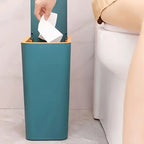 Popular cubo de basura que ahorra espacio resistente a mascotas de 10 litros, caja de plástico duradera a prueba de olores, adecuada para baño y cocina a prueba de fugas