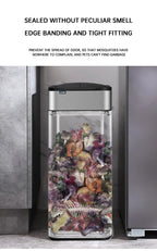 Nueva bote de basura de inducción inteligente para el hogar con tapa, inodoro, cocina, gran capacidad, sala de estar, embalaje automático, cubo de basura