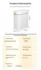 JOYBOS cubo de basura con Sensor inteligente con bolsa de adsorción automática, cubo de basura recargable para el hogar, inodoro, sala de estar y hogar