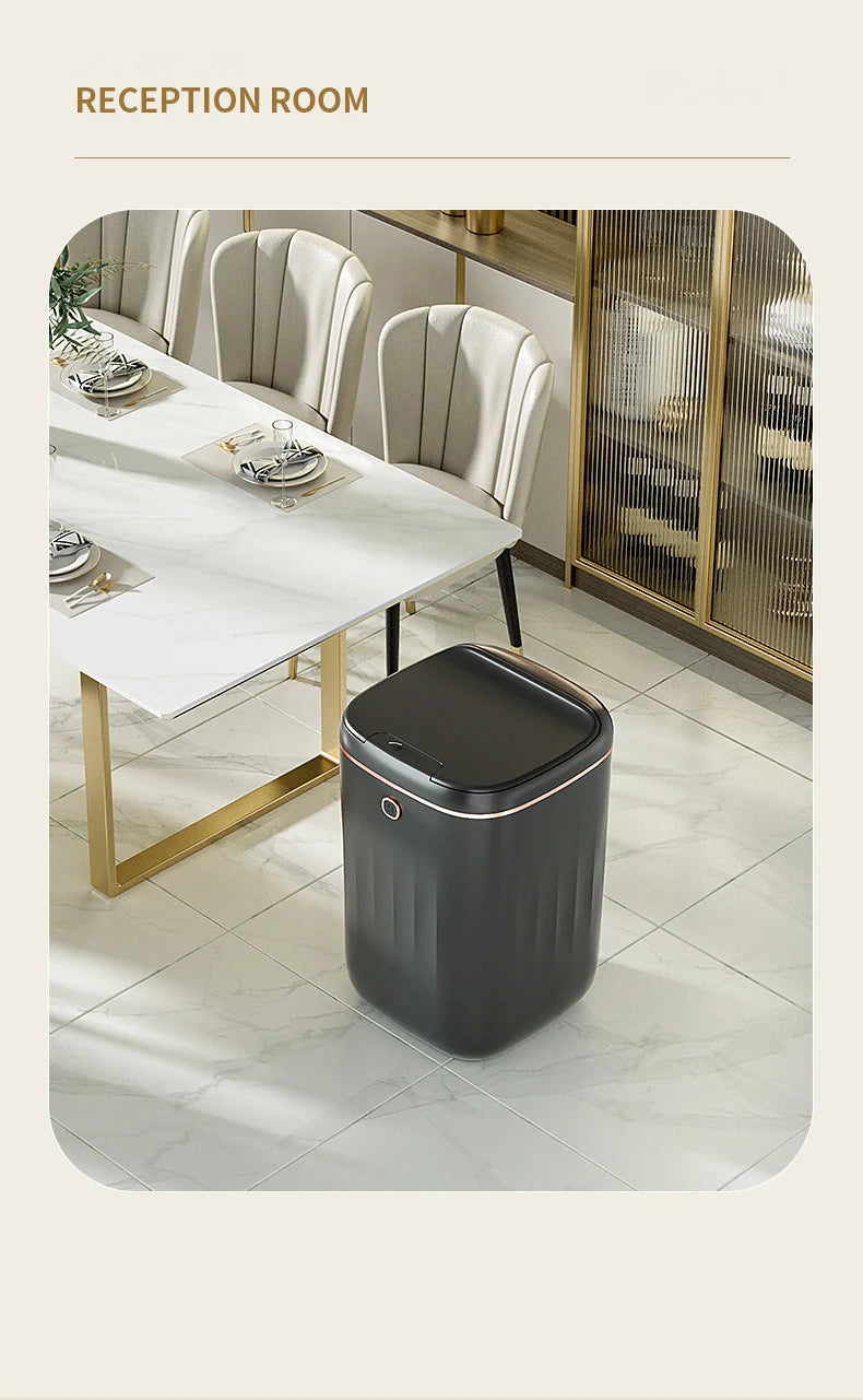 Cubo de basura inteligente para baño de 24/20L, cubo de basura con Sensor automático, cubo de basura de inducción de gran capacidad para cocina y baño