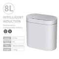 Cubo de basura con Sensor inteligente de 8L/7L, cubo de basura electrónico automático para el hogar, cubo de basura para cocina, inodoro, impermeable, cubo con Sensor de costura estrecha