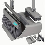 Juego de escoba y recogedor plegable 4 en 1: plástico duradero, diseño de fácil almacenamiento para limpieza del hogar, incluye escobilla de agua,