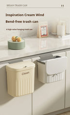 Cubo de basura de cocina, cubo de basura colgante montado en la pared con tapa, cubo de basura para gabinete debajo del fregadero, cubo de basura para Compost, 8,5/12L