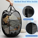 Cesta de lavandería plegable para ropa sucia, cesto emergente de malla, bolsa de almacenamiento de juguetes para el hogar, baño, dormitorio, viaje, 1-10 Uds.