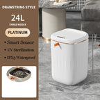 Cubo de basura con Sensor inteligente de 24L, cubo de basura electrónico para baño, cubo de basura con Sensor inteligente automático para cocina, inodoro