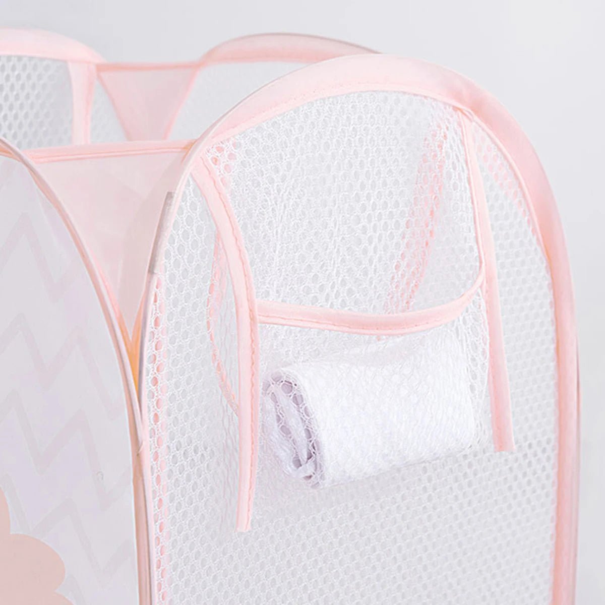 Cesta de ropa sucia de malla plegable de dibujos animados