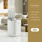 Cubo de basura inteligente para baño de 24/20L, cubo de basura con Sensor automático, cubo de basura de inducción de gran capacidad para cocina y baño