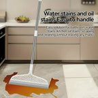 Escoba mágica con cabeza desmontable, raspador de silicona de doble cara, mango de plástico 180 °   Diseño de fácil almacenamiento para baño y sala de estar