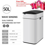 Cubo de basura de 9/15/20/30/40/50/60L, cubo de basura con Sensor inteligente de acero inoxidable de gran capacidad, cubo de basura automático, cubo de basura de cocina