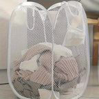 Cesta de lavandería de malla emergente plegable, cesto de ropa portátil para fácil lavado y almacenar ropa sucia, calcetines, juguetes, artículos diversos