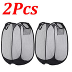 Cesta de lavandería plegable para ropa sucia, cesto emergente de malla, bolsa de almacenamiento de juguetes para el hogar, baño, dormitorio, viaje, 1-10 Uds.