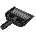 Mini cepillo de limpieza de barrido de escritorio, escoba pequeña, recogedor, plástico negro, fácil uso, combinación de barrido de basura