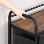 Hzuaneri Cesto para la colada 3 compartimentos, 3 x 46 L, Colector de ropa con 2 estantes, Clasificador de ropa, Bolsa para la colada extensible