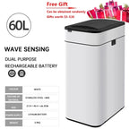 Cubo de basura de 9/15/20/30/40/50/60L, cubo de basura con Sensor inteligente de acero inoxidable de gran capacidad, cubo de basura automático, cubo de basura de cocina