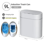 Cubo de basura con Sensor inteligente de 8L/7L, cubo de basura electrónico automático para el hogar, cubo de basura para cocina, inodoro, impermeable, cubo con Sensor de costura estrecha