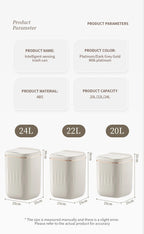 Cubo de basura con Sensor inteligente de 24L, cubo de basura electrónico para baño, cubo de basura con Sensor inteligente automático para cocina, inodoro