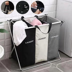 Cesta de lavandería de 3 rejillas, organizador de ropa sucia plegable, cesta de almacenamiento impermeable para baño, contenedores plegables para ropa y juguetes