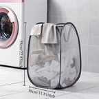 Cesta de lavandería plegable para ropa sucia, cesto emergente de malla, bolsa de almacenamiento de juguetes para el hogar, baño, dormitorio, viaje, 1-10 Uds.
