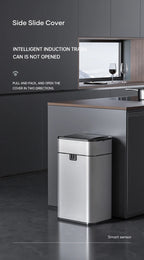 Nueva bote de basura de inducción inteligente para el hogar con tapa, inodoro, cocina, gran capacidad, sala de estar, embalaje automático, cubo de basura