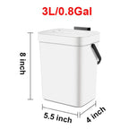 Cubo de basura pequeño de plástico, cubo de basura pequeño colgante con tapa debajo del fregadero para cocina, cubo de basura para alimentos, cubo de basura montable para Baño