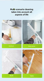 Escoba mágica de silicona para suelo de baño, rascador de limpieza para el baño del hogar, mango de plástico, uso seco y húmedo dos en uno