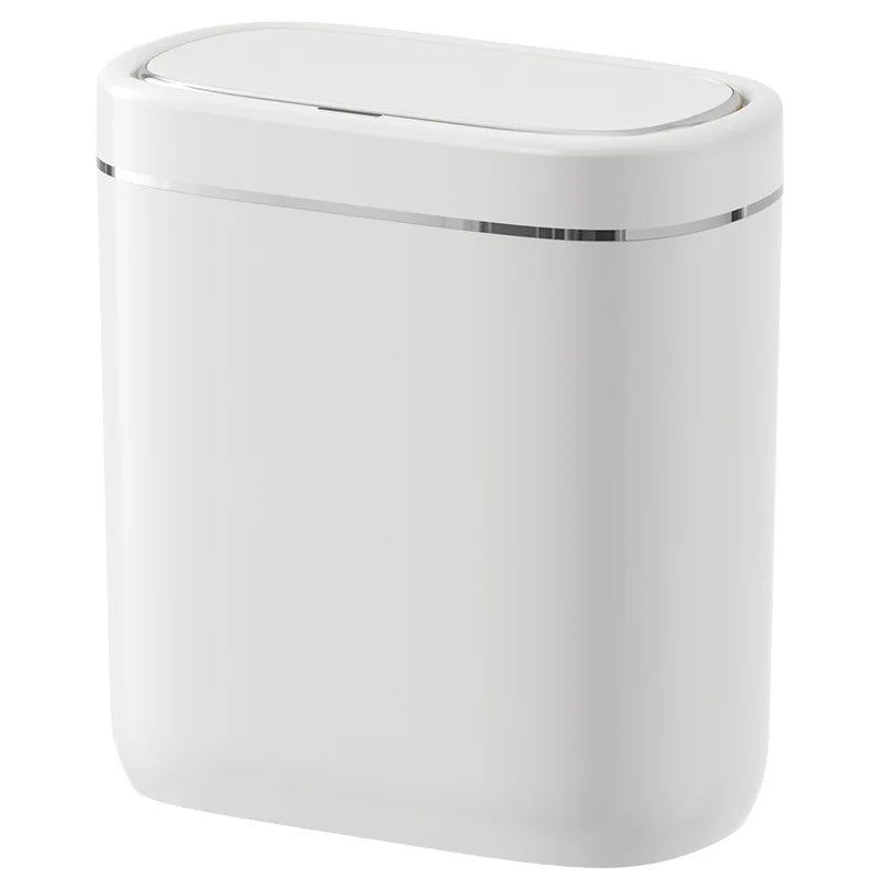 Cubo de basura con Sensor inteligente estrecho de 7/9L, cesta de basura automática con tapa, cubo de basura de escritorio, cubo de basura impermeable para inodoro