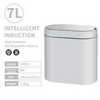 Cubo de basura con Sensor inteligente de 8L/7L, cubo de basura electrónico automático para el hogar, cubo de basura para cocina, inodoro, impermeable, cubo con Sensor de costura estrecha