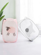 Cesta de ropa sucia de malla plegable de dibujos animados