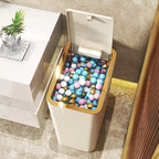 Popular cubo de basura que ahorra espacio resistente a mascotas de 10 litros, caja de plástico duradera a prueba de olores, adecuada para baño y cocina a prueba de fugas