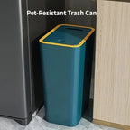 Popular cubo de basura que ahorra espacio resistente a mascotas de 10 litros, caja de plástico duradera a prueba de olores, adecuada para baño y cocina a prueba de fugas