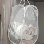 Cesta de lavandería de malla emergente plegable, cesto de ropa portátil para fácil lavado y almacenar ropa sucia, calcetines, juguetes, artículos diversos