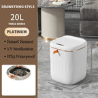 Cubo de basura con Sensor inteligente de 24L, cubo de basura electrónico para baño, cubo de basura con Sensor inteligente automático para cocina, inodoro