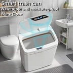 Cubo de basura con Sensor inteligente sin contacto, 15L, ensacado automático, cubo de basura eléctrico para baño, inalámbrico, blanco, eliminación inteligente de cocina para el hogar