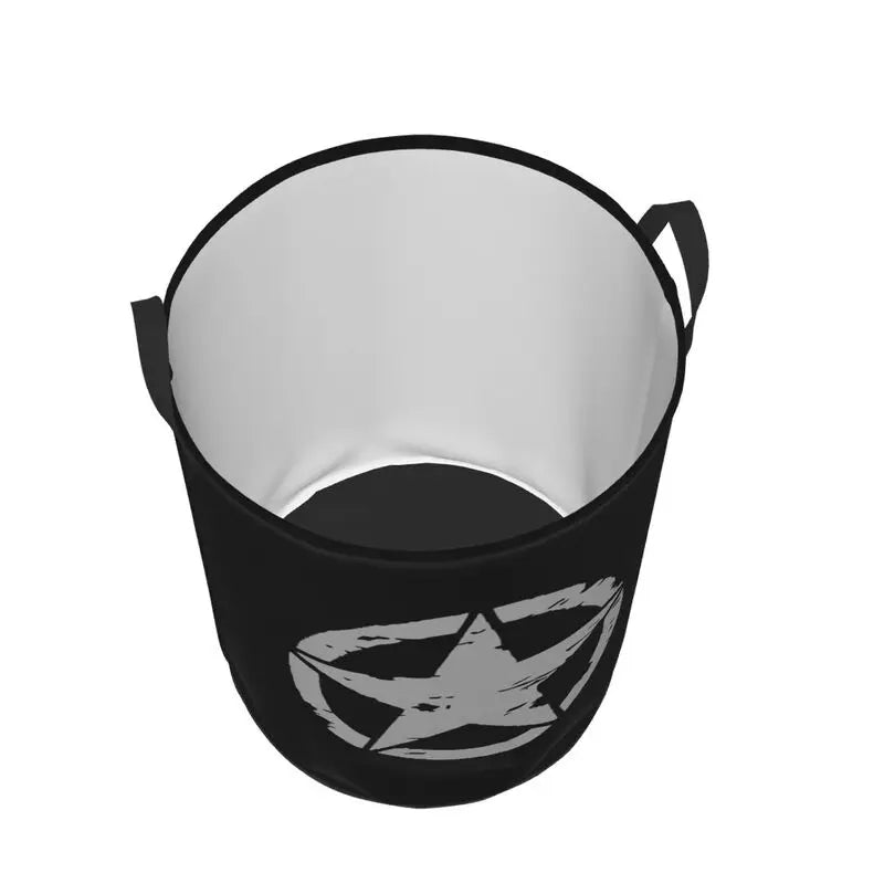 Cesto para la colada táctico militar con forma de estrella y calavera, cesta grande para la colada, cestas plegables para ropa sucia para guardería, dormitorio, decoración del hogar