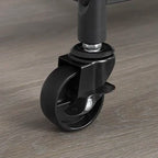 Hzuaneri Cesto para la colada 3 compartimentos, 3 x 46 L, Colector de ropa con 2 estantes, Clasificador de ropa, Bolsa para la colada extensible