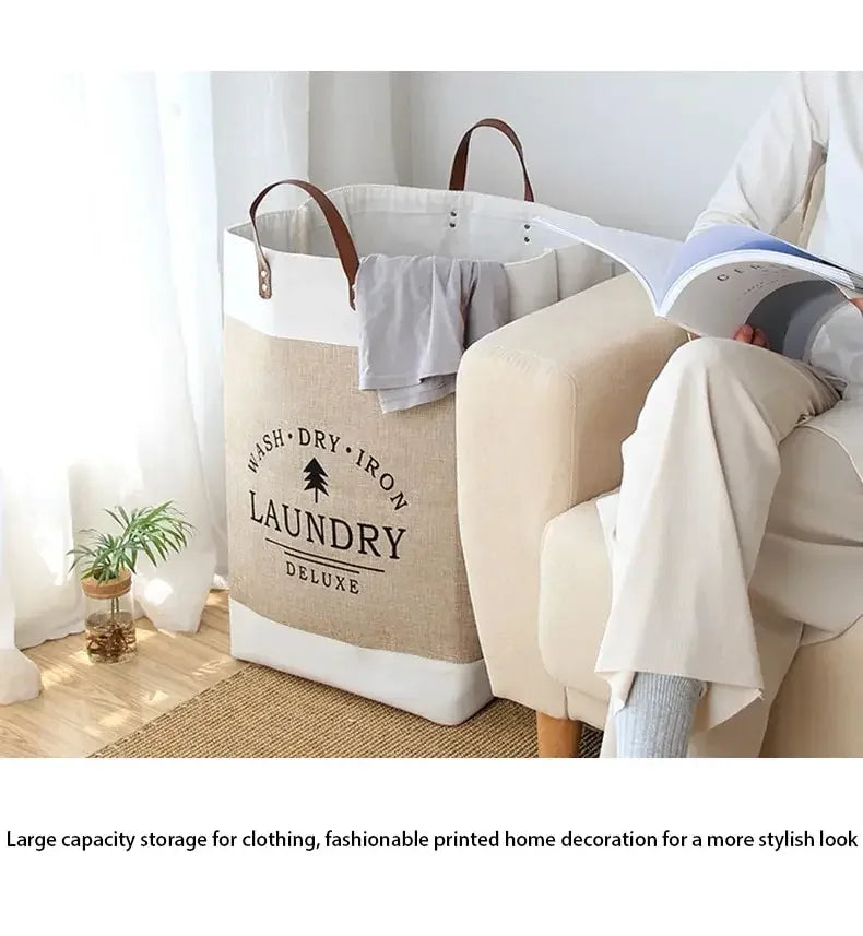 Cesta para la colada de gran capacidad, cesta para ropa sucia, cesta de tela para la colada, cesta de almacenamiento plegable, caja de almacenamiento para el hogar, 1 ud.