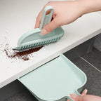 1 Juego de Mini escoba de limpieza, recogedor, cepillo de plástico compacto portátil de escritorio, Kit de limpieza efectivo para espacios pequeños