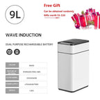 Cubo de basura de 9/15/20/30/40/50/60L, cubo de basura con Sensor inteligente de acero inoxidable de gran capacidad, cubo de basura automático, cubo de basura de cocina
