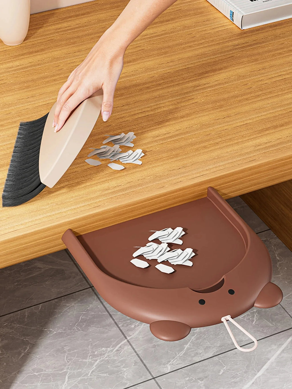 Juego de escoba y recogedor pequeño para el hogar, pala de basura de plástico portátil para escritorio, Mini escoba plegable, 1-5 uds.