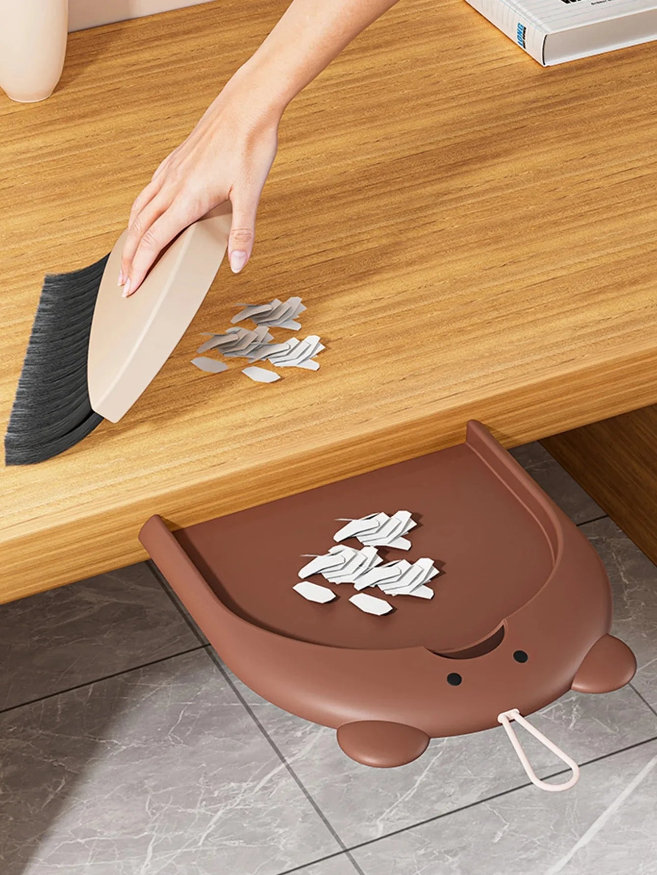 Juego de escoba y recogedor pequeño para el hogar, pala de basura de plástico portátil para escritorio, Mini escoba plegable, 1-5 uds.